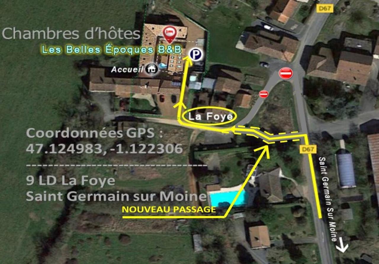 Les Belles Epoques B&B - Piscine - Terrasses - Brumisateurs - Proche Puy Du Fou Saint-Germain-sur-Moine Экстерьер фото